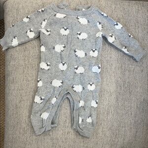 Gray Sheep Patterned Kids One Piece
